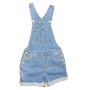 Old Navy Women’s Denim Overall Shorts Size S Light Wash